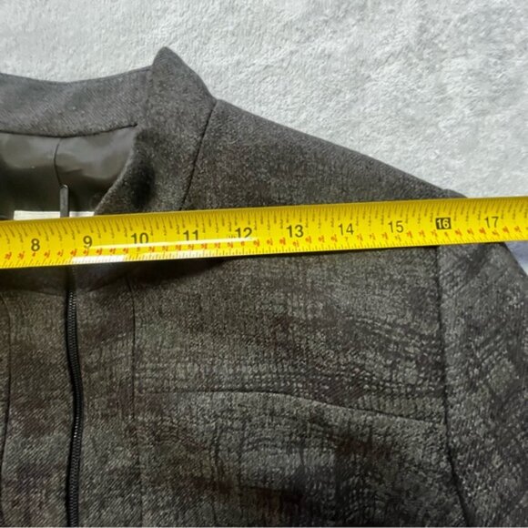 Holt Renfrew Collection Grey 100% Wool Fitted Business Suit Blazer Jacket - Picture 10 of 16